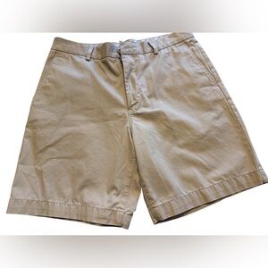 Banana Republic Men's Beige Flat Front Shorts Khaki Shorts